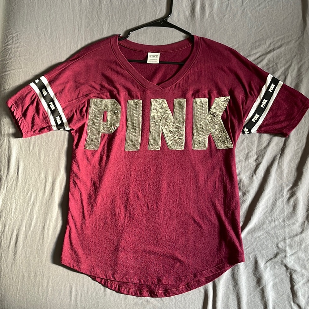 Victoria secret burgundy xs t shirt
